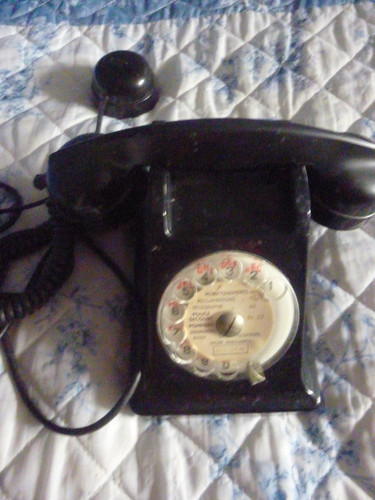 Téléphone ancien cadran - téléphone, à