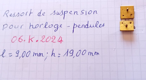 Suspension spring for pendulum
