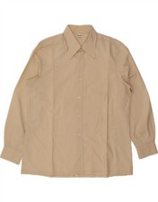 BASSETTI Mens Shirt Size 17 1/2 44 XL Beige Check DV08