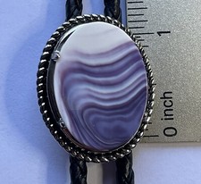 BOL7 - Costume Bolo - Wampum Quahog Shell