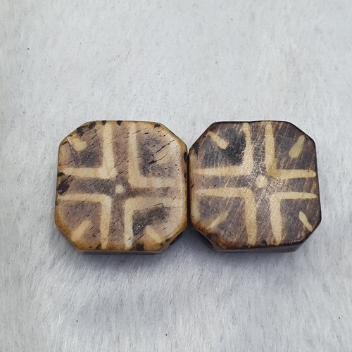 Paire perles bois - de,