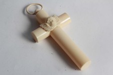 Antique Cherub Celluloid Cradle Cross (74047)