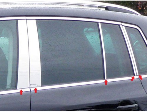 10pc luxury chrome pillar - 10pc.,
