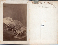 Charlotte of Prussia baby in her cradle, future princess of Saxe-Meiningen, c