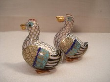 2 Chinese Cloisonne Enamel Ducks