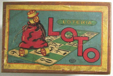 Ancienne boîte en bois Loto