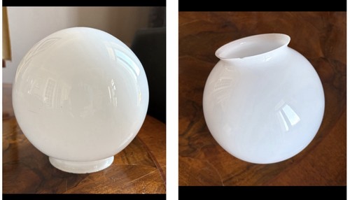 Globe ancien rond opaline - globe,