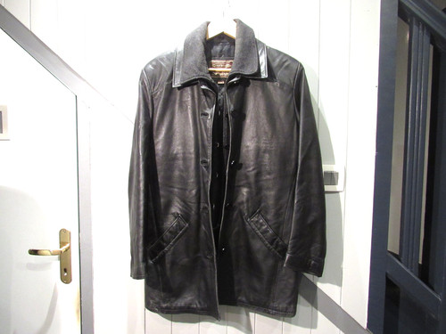 Manteau cuir noir 42 - en,