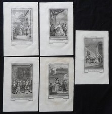 Lot de 5 gravures anciennes