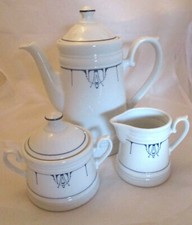Service café thé porcelaine KRONESTER Bavaria 3 pièces Vintage Coffee Set