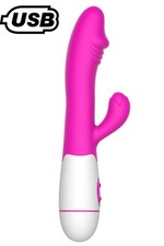 Vibromasseur rabbit USB rose