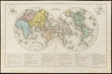 1860ca - Mappemonde - Carte