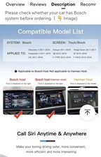 Wireless Carplay Android Auto Retrofit For Land Rover Jaguar XE XF Bosch/Harman