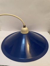 Vintage 1970/80 Blue Metal Chandelier Pendant