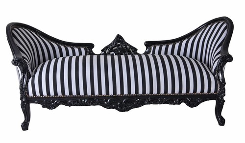 Sofa antique noir blanc - sofa,