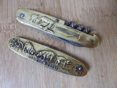 Lot anciens couteaux pliants