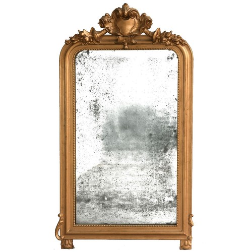 Miroir stuc doré époque