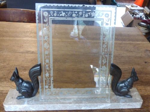 Ancien porte photo marbre - marbre, et