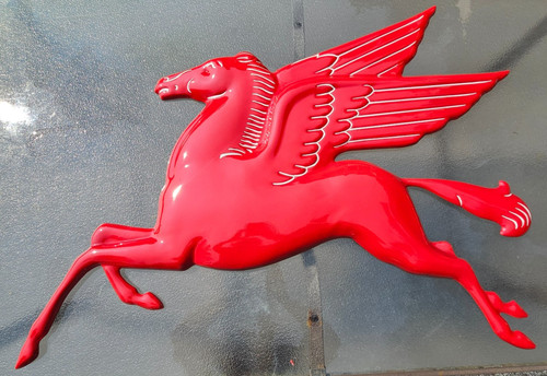 Red mobil oil pegasus - oil, 3d