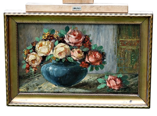 Huile sur carton peinture - huile,