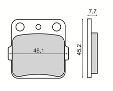 Plaquettes de Frein Arrière Honda Atv TRX 400 Ex Fourtrax 2001 2002 RMS