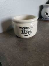 Rare Antique Black Yogurt Pot
