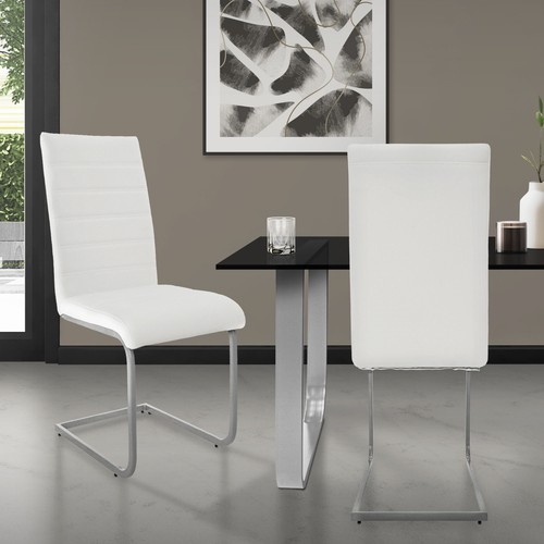 Chaises cantilever blanc en - 2x,