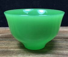 3.2" glaçure verte ancienne chinoise tailler palais tasse de thé bol bols