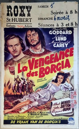 Affiche ancienne cinéma belge