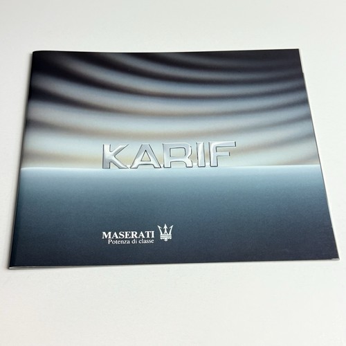 Maserati karif 16p - karif, brochure
