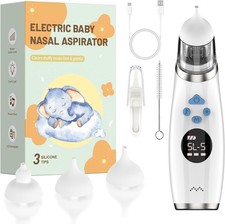 Aspirateur Nasal Électrique Bébé 2-en-1 Silicone Mouche-Bébé Affichage LED USB