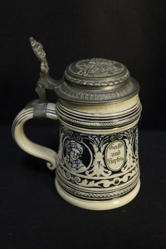 Chope porcelaine bleu blanc - porcelaine, bleu/blanc