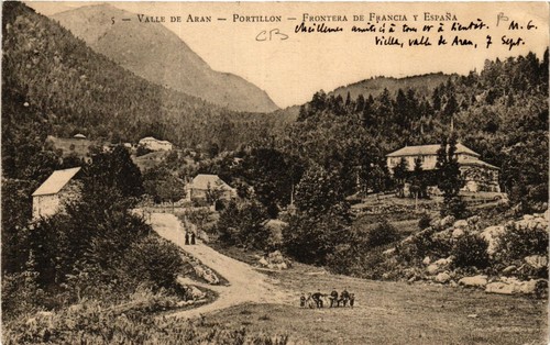 Old postcard valle aran - valle, de