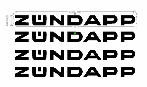 Stickers zundapp 10x120mm - 4x,