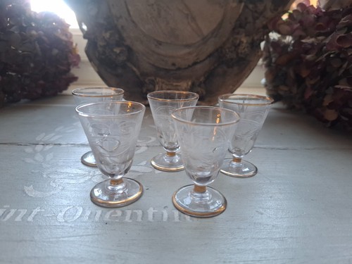 Verres liqueur vintages - verres,
