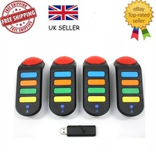 4x Buzz Sans Fil Buzzers Ps3 Avec Dongle Plus 1 Jeu