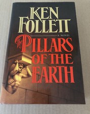 The Pillars Of The Earth By Ken Follett 1989 Hardcover SIGNED AUTOGRAPHED