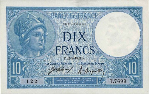 057 francs minerve type - 10,