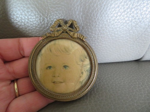 Ancien cadre photo rond - photo,
