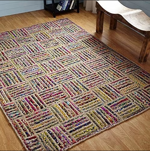 Tapis jute coton naturel - jute,