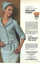 PUBLICITE ADVERTISING    1963   GEORGES PICAUD pure laine peignée
