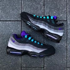 Nike Air Max 95 Black Court Purple Teal Men's Size 9 Sneakers AO2450-002