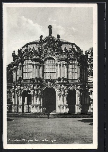 Carte postale dresde pavillon - carte, dresde,