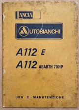 LANCIA AUTOBIANCHI A112 E /A112 ABARTH - Original Use and Maintenance Booklet 1975