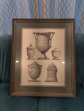 Antique 1800s French Engraving "Vases Et Urnes" By Pierre Bouillon (1776-1831)