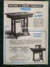 Machine a coudre OMNIA  table meuble  publicité 1961