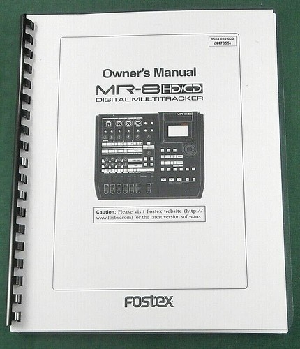 Fostex cd owner - mr-8, owner's