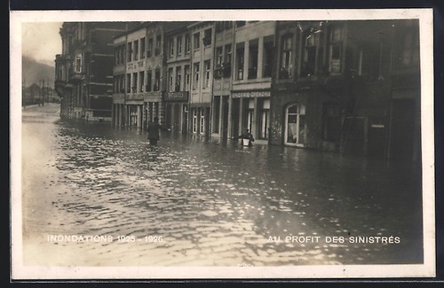 Cpa liege inondations - cpa, liege,