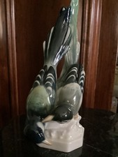 Karl Ens Bird Figurine  Pair Magpie - Male & Female  Porcelain - Green Mark -