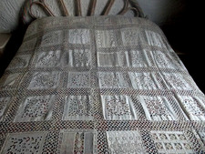 Couvre lit nappe  ancien en